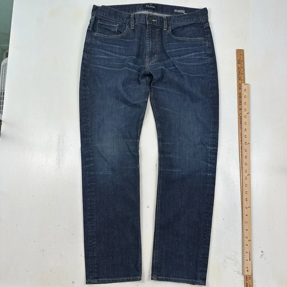 Big Star Nova XVI 15 Division Jeans Men 34x30 Blue Dark Wash Modern Straight 34S